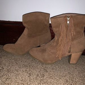 Fringe booties